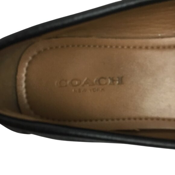 Coach Flash A9375 Womens 6B Slip On Soft Leather Loafers Black - Picture 9 of 10